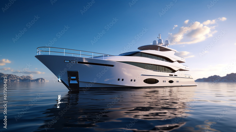 luxury stylish and yacht. Generative Ai. 