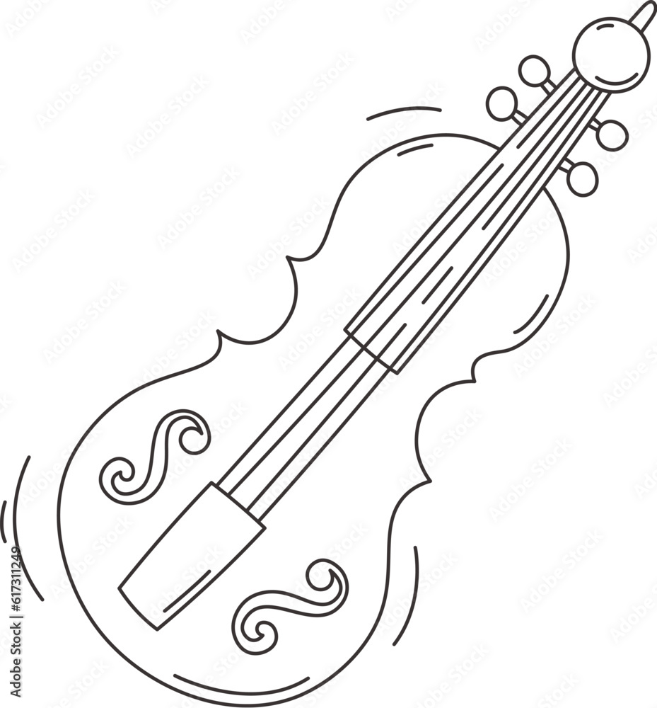 Obraz premium Violin Musical Instrument Linear