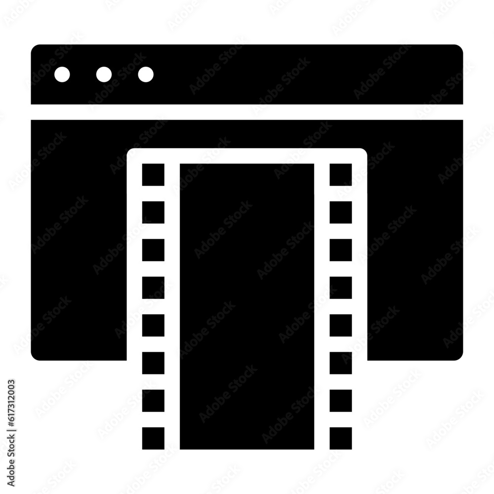 Obraz premium video frame glyph 