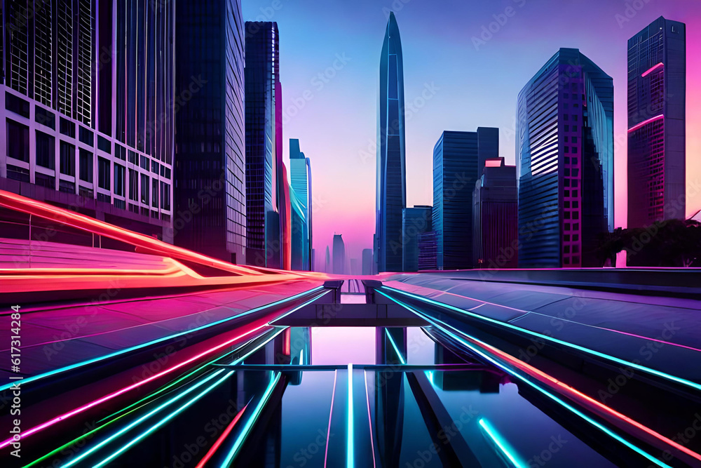 Fototapeta premium Futuristic city