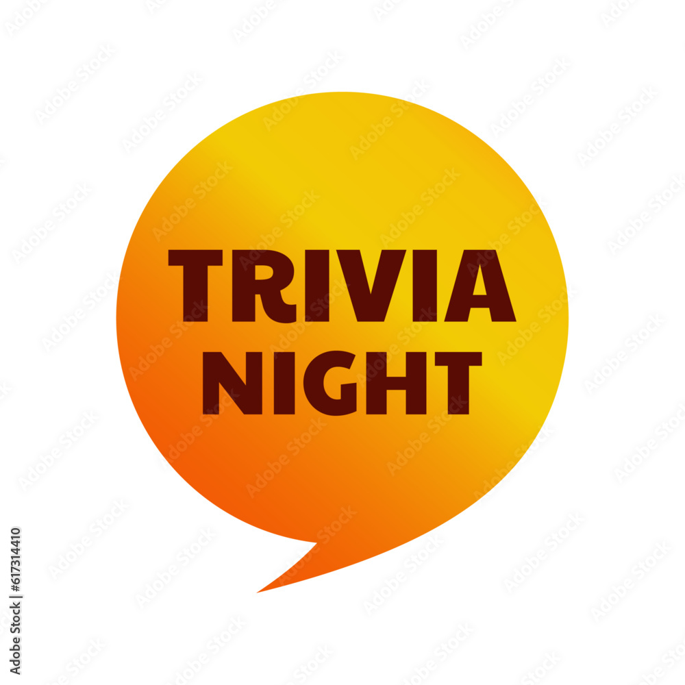 Trivia night. Quiz night. PUB quiz. Vector banner with transparent background Trivia night. Quiz night. PUB quiz. Vector banner with transparent background
