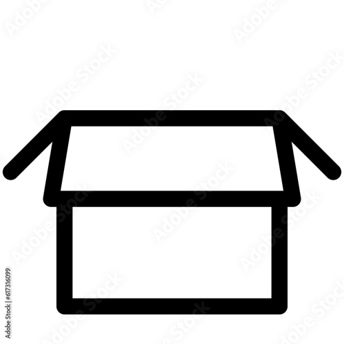 箱を表すラインスタイルのアイコン