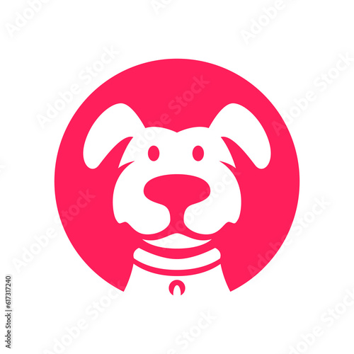 dog pets female minimal modern mascot cartoon flat logo vector icon illustration