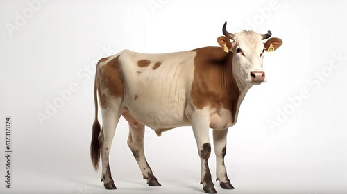 australia cow on a white background