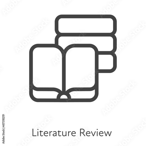 Outline style ui icons hard skill collection. Education and science. Vector black linear icon illustration. Literature review open book and stack symbol isolated on white background. Design element