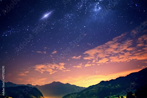 Generative AI. starry night sky background