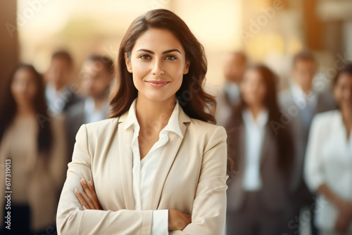 Confident Woman, Business Woman, smiling, part of Team