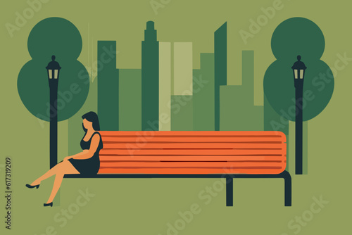 student woman minimal illustration
