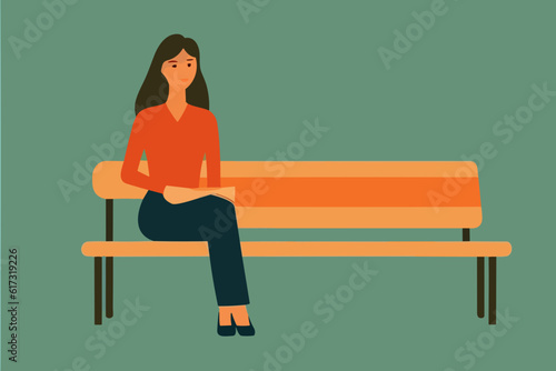 student woman minimal illustration