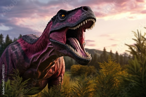 Jurassic King Powerful Tyrannosaurus Rex in Vector Art © Dinaaf