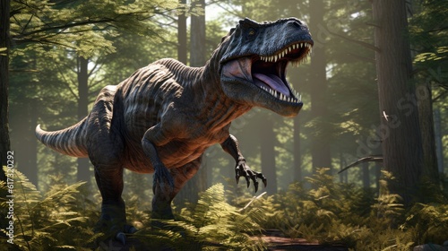 Majestic Tyrannosaurus A Fearsome Dinosaur Illustration © Dinaaf