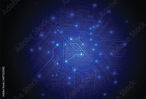 Abstract digital background with technology circuit board texture. Electronic motherboard illustration. Communication and engineering concept. Vector illustration