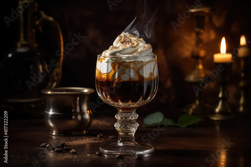 photo of Irish Coffee: A combination of hot whisky, coffee, sugar, and cream