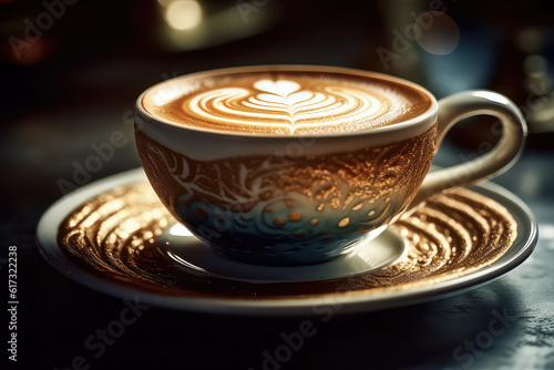 Captivating Latte Scene  Espresso s Elegance Unveiled