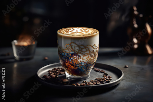 Gorgeous Photo of Latte  A Combination of Espresso and Creamy Delight