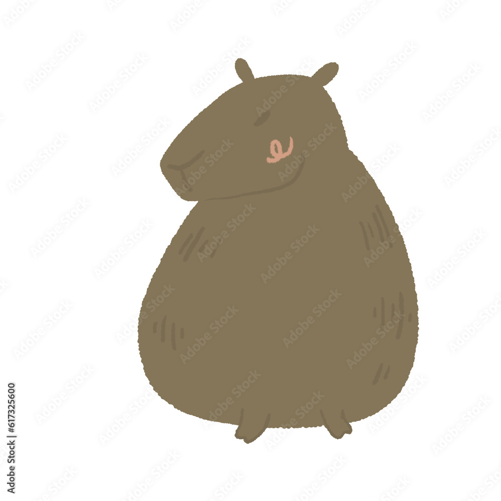 capybara cute fat wild animal friendly