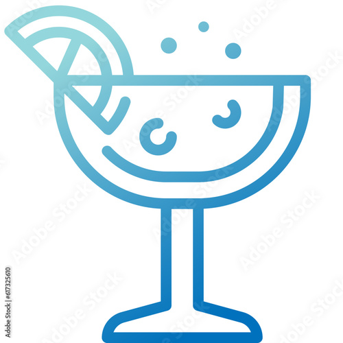 mocktail gradient line icon
