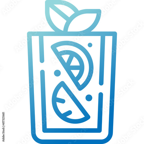 mojito gradient line icon