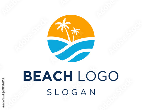 Logo about Beach on a white background. created using the CorelDraw application.