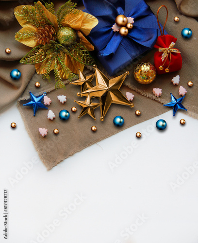 Abstract of Christmas Background with The Elegant Luxury Composition for Celebration Festival Copy Space.