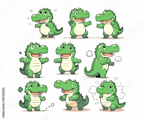 cute crocodile mascot