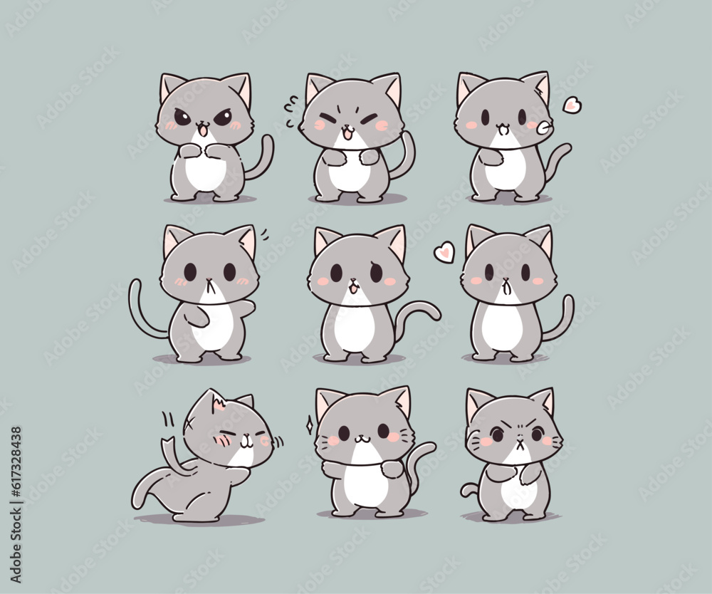 cute cat mascot illustration cute cat mascot illustration