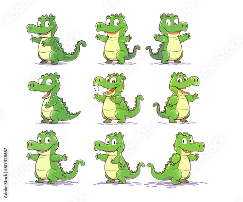 cute crocodile mascot