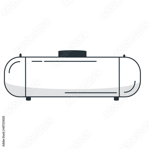 Large propane tank, Propane tank, LPG tank, Propane cylinder, Gas cylinder, icon design.