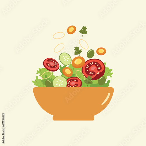 a bowl of vegetables salad