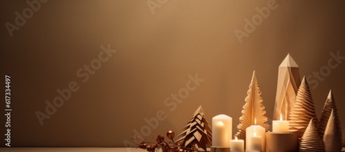 Christmas and New Year background. Illustration AI Generative.