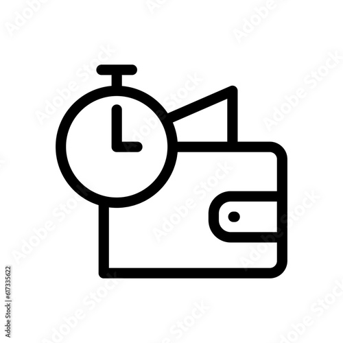 pay later isolated sign symbol icon suitable for display, website, logo and designer. High quality black style vector icon. Icon design