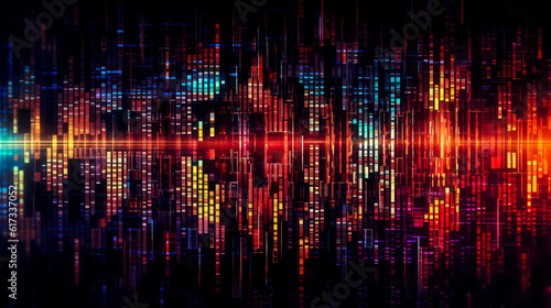 A Digital Tapestry: Exploring the Intricate Interplay of Glitch Art, Abstract Forms, Technological Wonders, and Textural Richness on a Dark Background