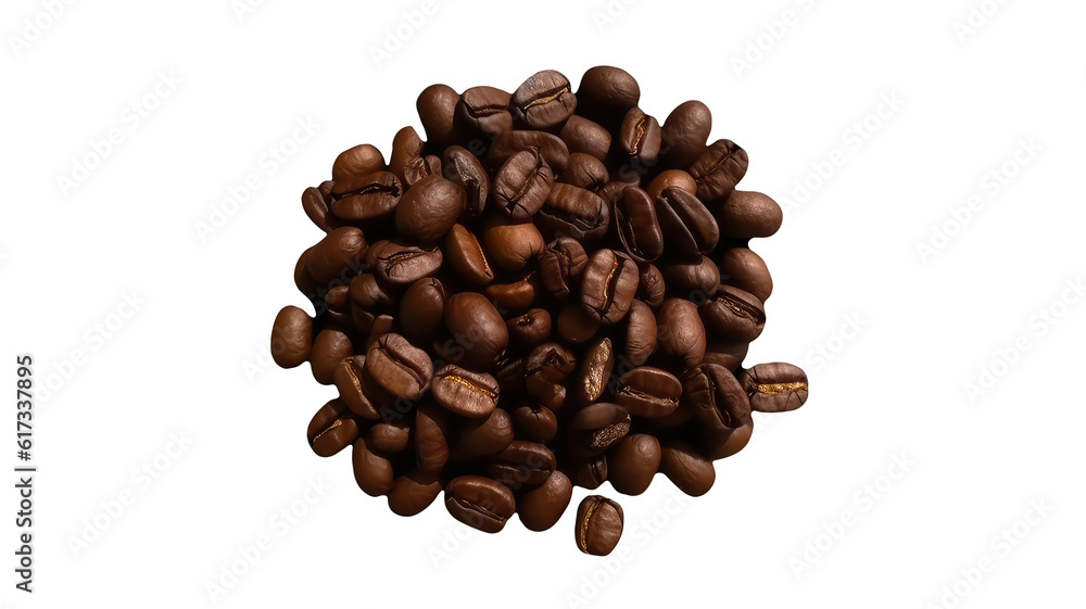 a variety of coffee beans scattered on a black background. a variety of coffee beans scattered on a black background.