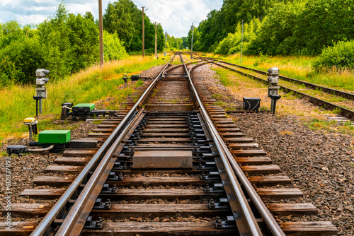Railway mechanism for changing the train track