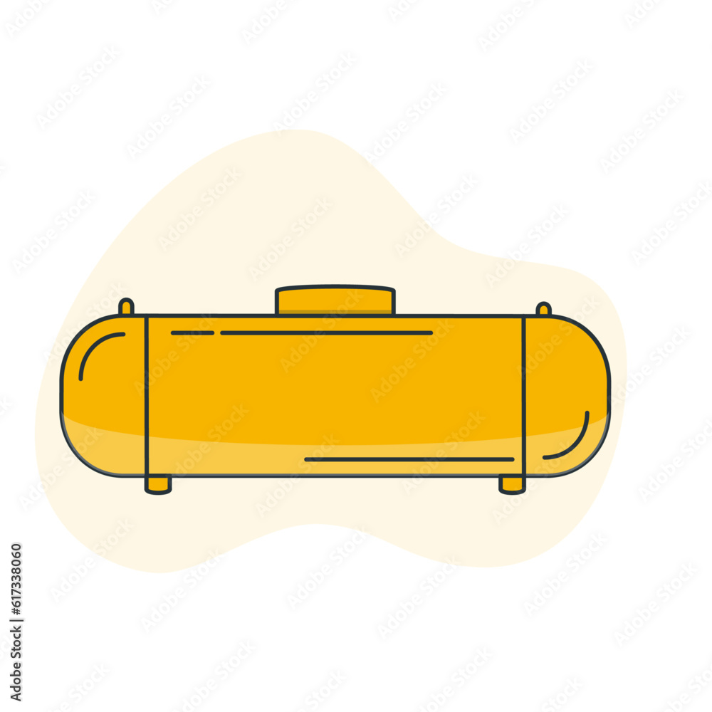Large propane tank, Propane tank, LPG tank, Propane cylinder, Gas cylinder, icon design. Stock
