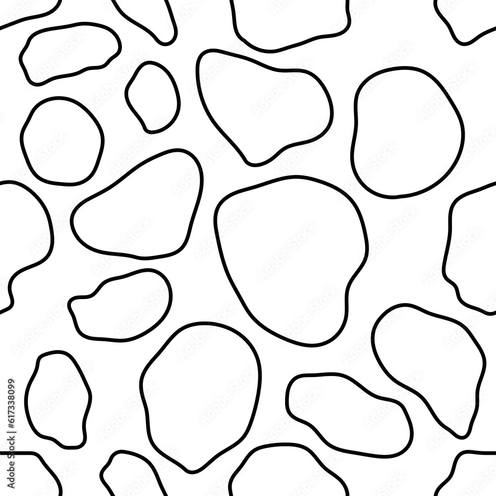 River gravels seamless pattern. Rock debris. River gravels seamless pattern. Rock debris.