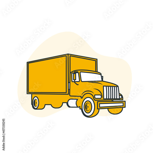Propane truck, propane delivery truck, propane transport vehicle icon, fuel gass delivery truck icon.