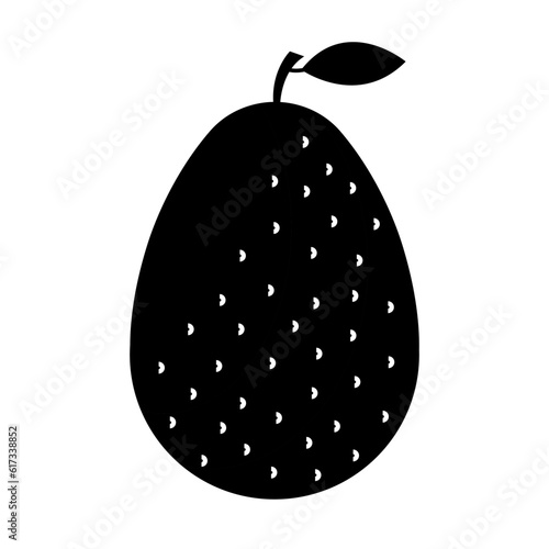 Avocado Icon Fruit silhouette vector illustration isolated on white