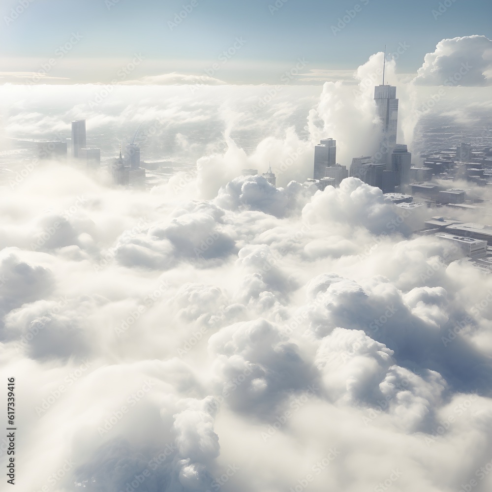 Fototapeta premium clouds over the city