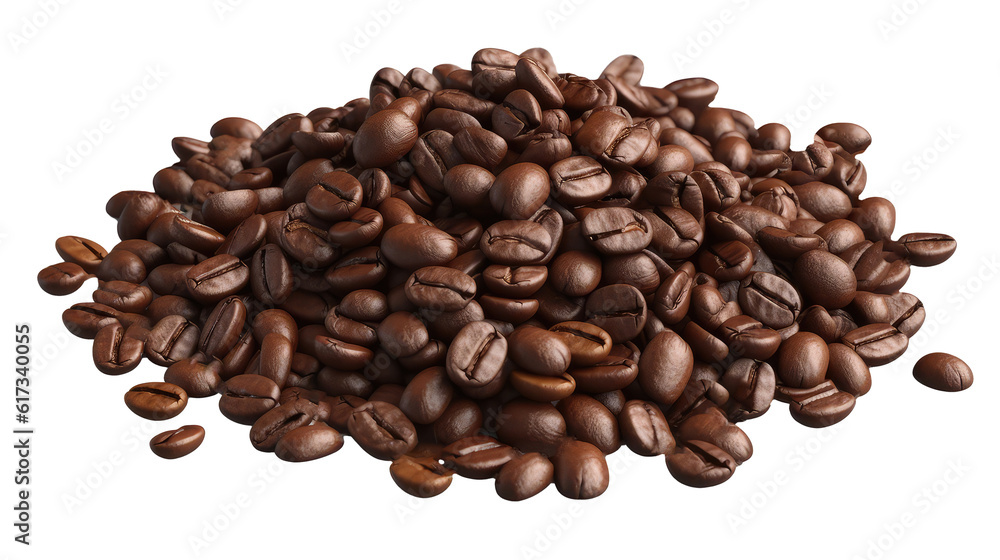 a substantial collection of dark roasted coffee beans, displayed in a visually appealing manner. a substantial collection of dark roasted coffee beans, displayed in a visually appealing manner.