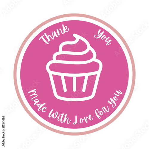 Thank You card for cupcake store