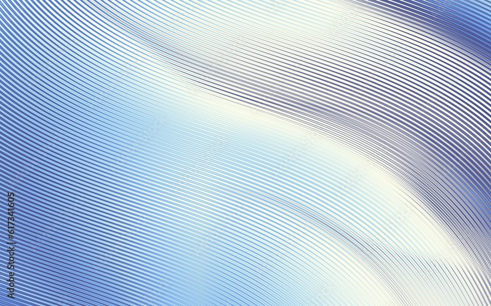 Obraz premium Abstract pattern. Horizontal background for any design. Thin wavy blue lines