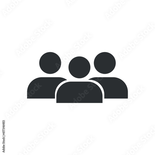 Group of people flat vector icon for websites and graphic resources.