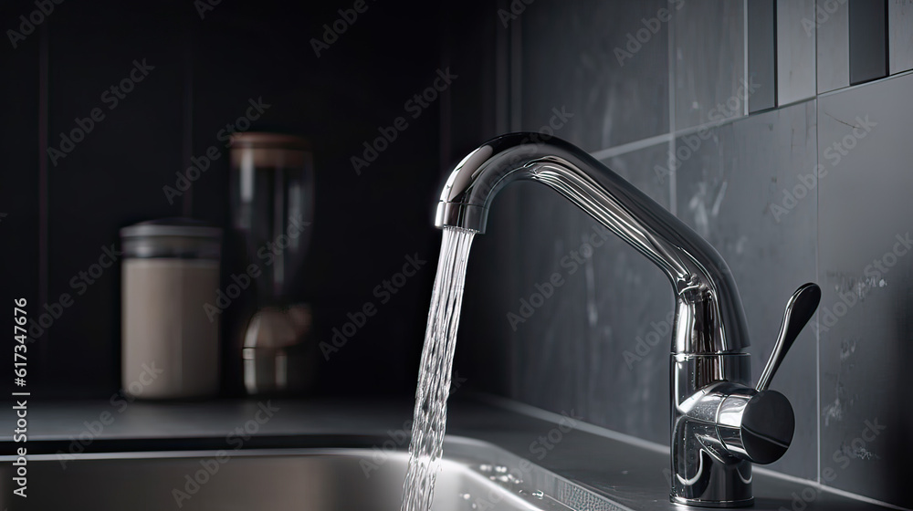 Water tap , faucet. Flow water in bathroom with sink. Modern clean house. Hygiene concept. Water tap , faucet. Flow water in bathroom with sink. Modern clean house. Hygiene concept.