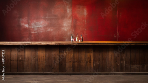 Bar themed empty table background, created with AI Generative Technology © Ruben Chase