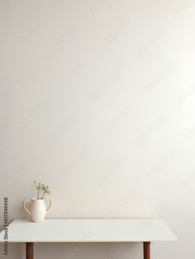 Minimalistic themed empty table background, created with AI Generative Technology Minimalistic themed empty table background, created with AI Generative Technology