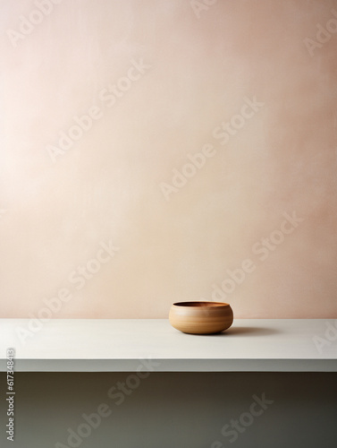 Minimalistic themed empty table background  created with AI Generative Technology