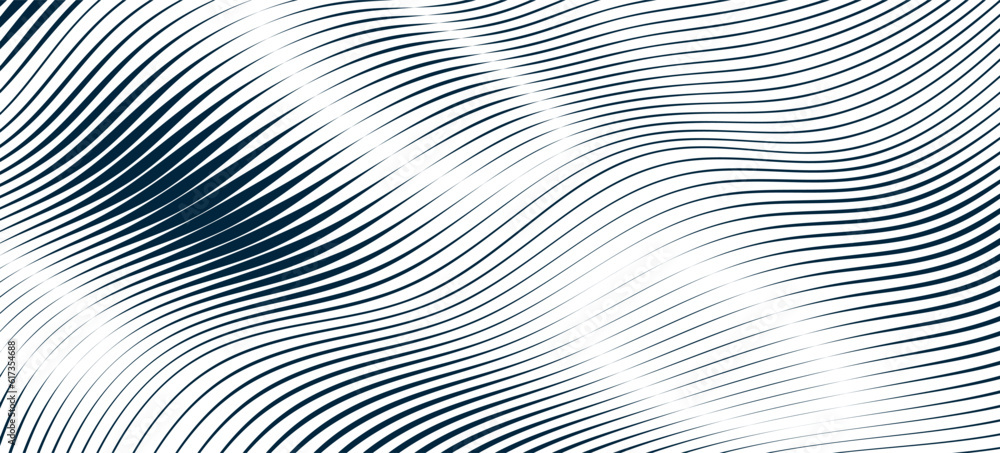 blue wavy lines background. abstract vector wallpaper
