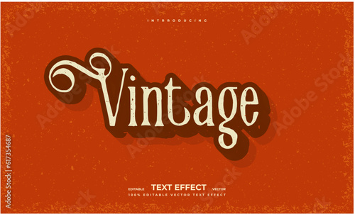 vintage retro grunge texture lettering style editable vector text effect alphabet font typography