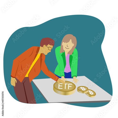Investors are having a meeting about ETF